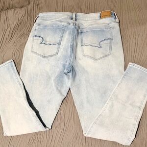 American Eagle Outfitters Light Blue Denim Jeans High Rise Skinny